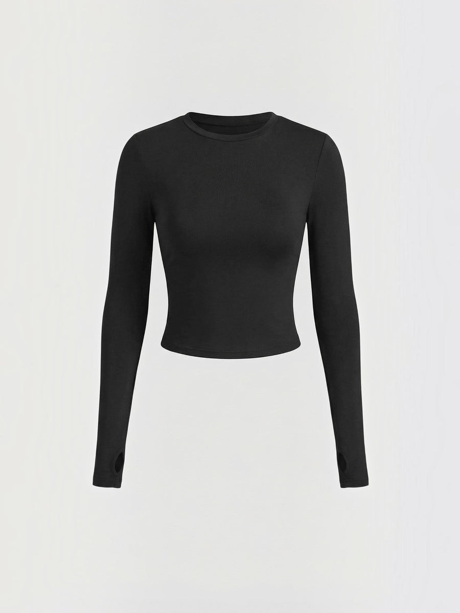 Karen Long Sleeve Cropped Top