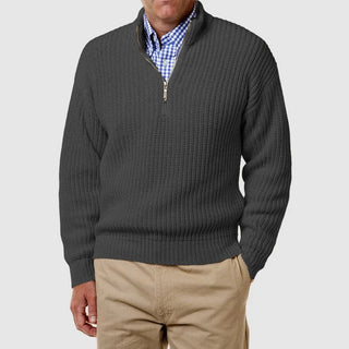 Rolf - Knitted Jumper with Half Zip