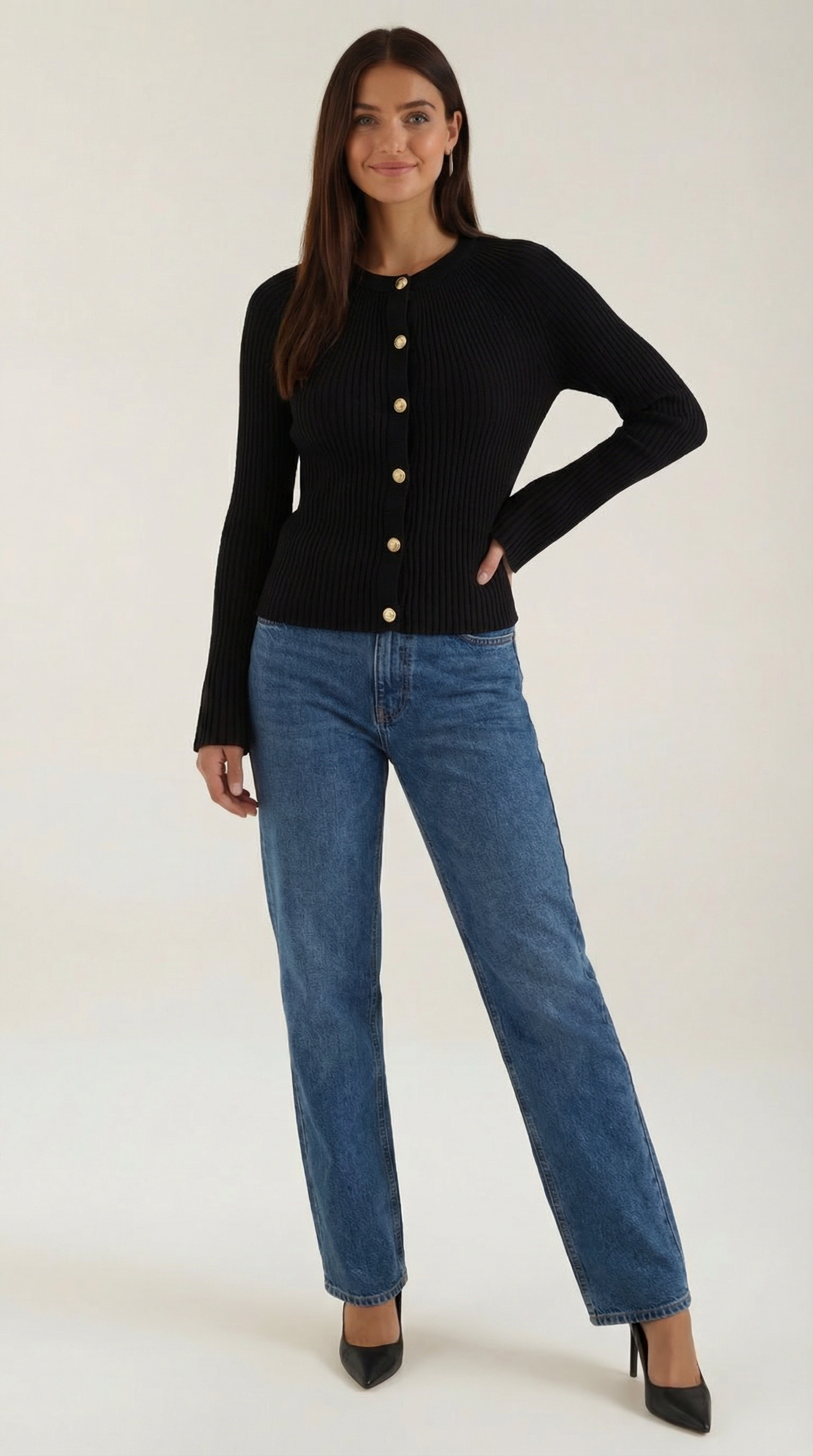 Betty Button-Up Knit Top