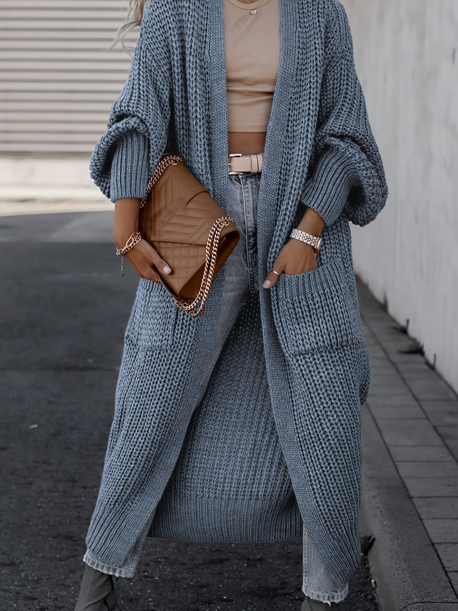 Rosalind Long Knit Cardigan with Pockets