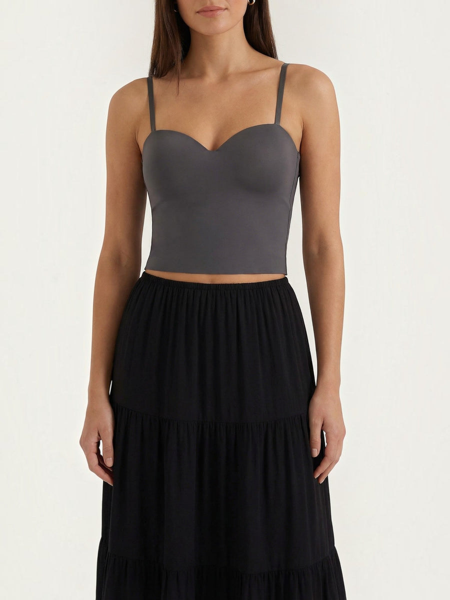 Guinevere Sweetheart Neck Crop Top