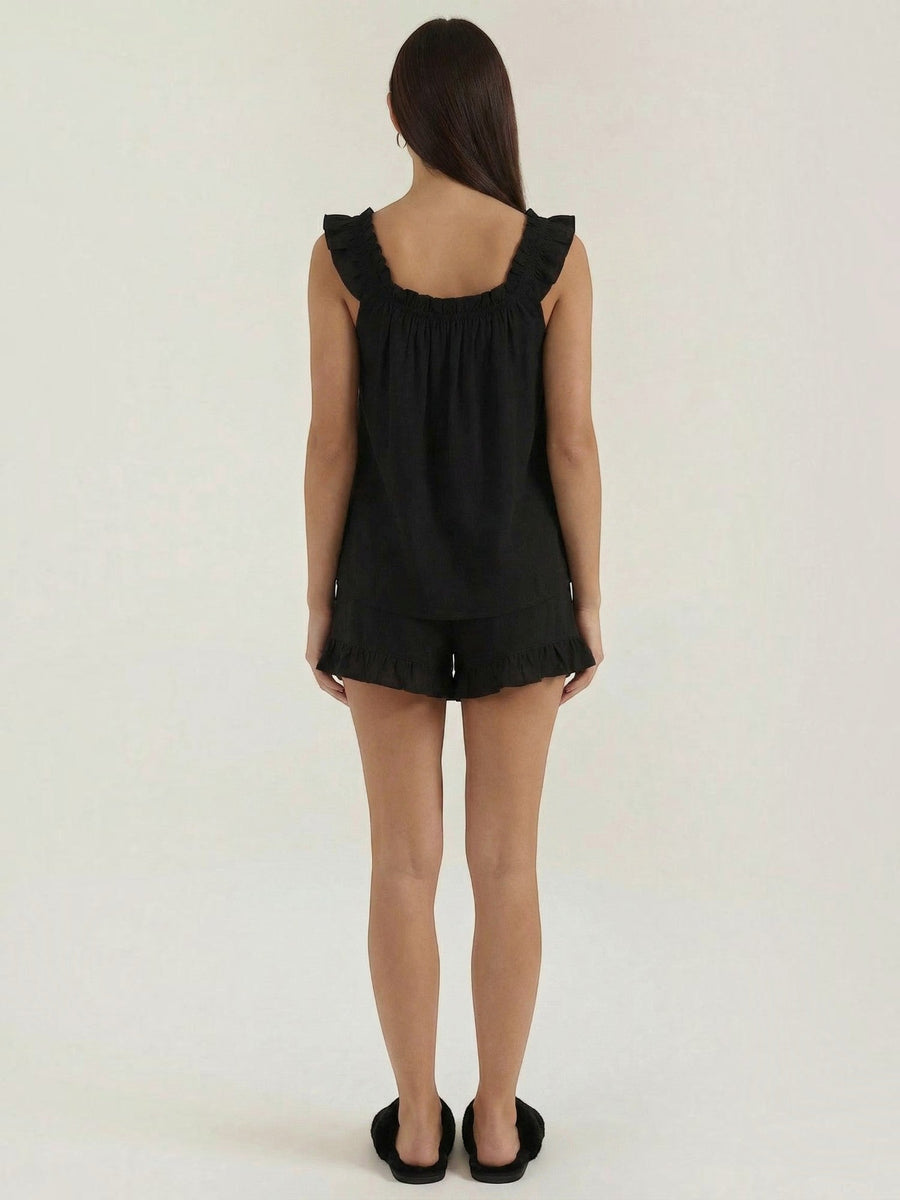Helen Ruffle Trim Pyjama Set