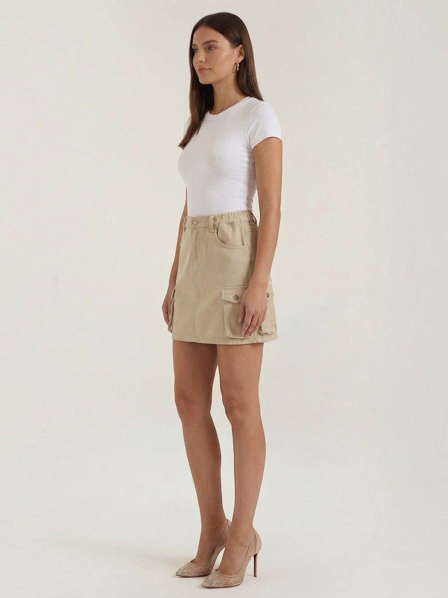 Ivy Cotton Cargo Mini Skirt