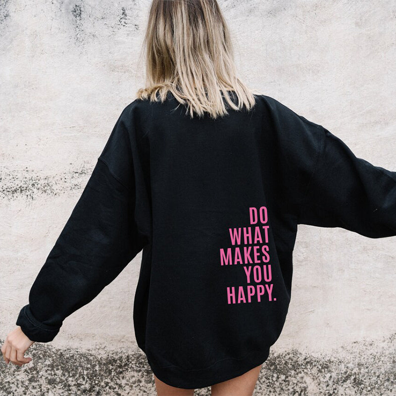 Nadja Back Print Slogan Hoodie