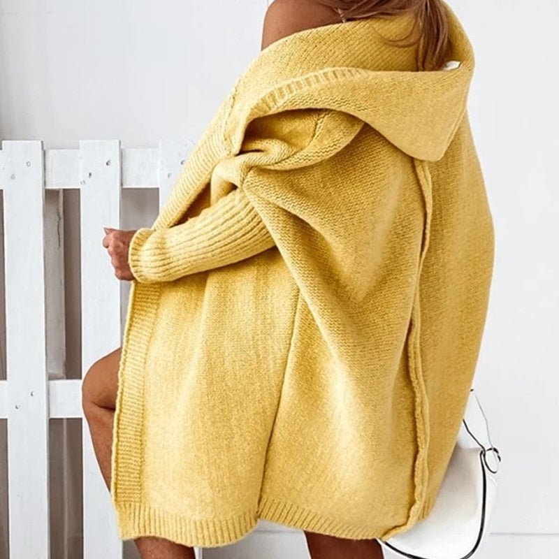 Eugenie Oversized Hooded Batwing Cardigan