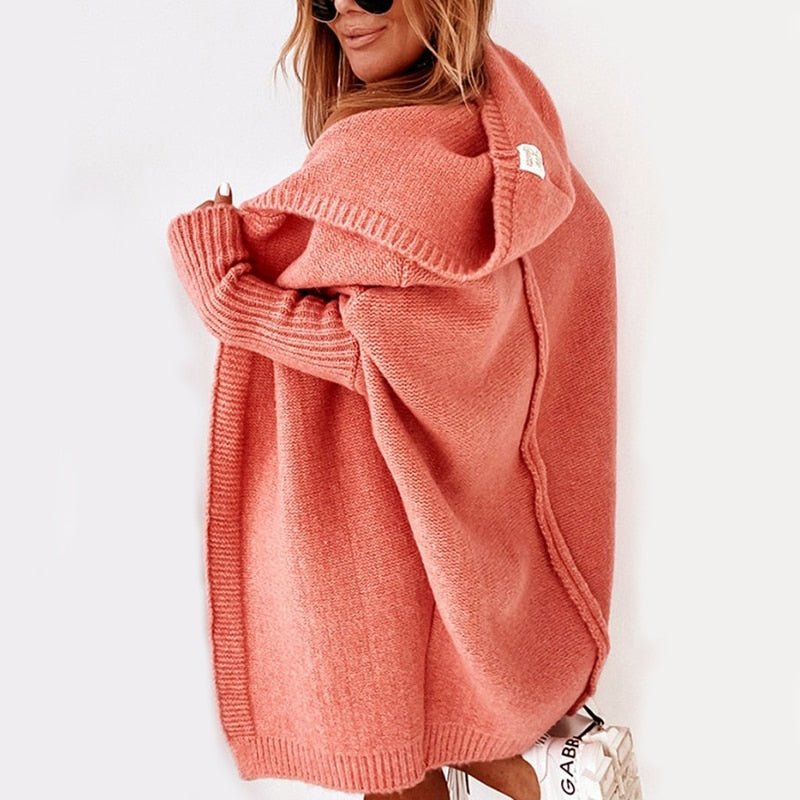 Eugenie Oversized Hooded Batwing Cardigan
