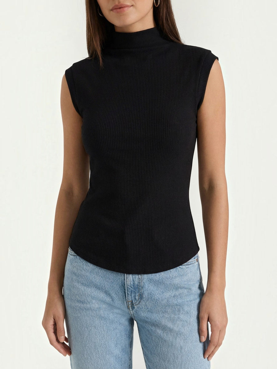 Cassandra Ribbed Turtleneck Top