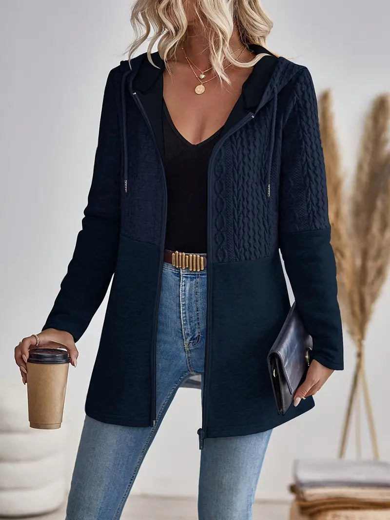 Maelle Knit Zip Up Hoodie