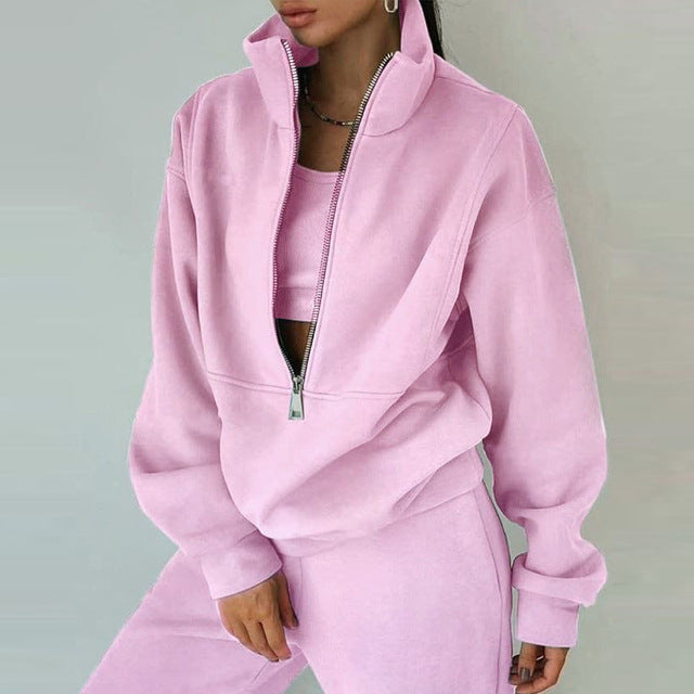 Solange Oversized Half Zip Tracksuit Set