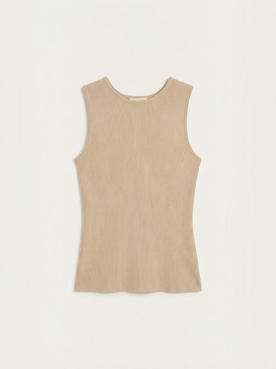 Rain Ribbed Wide Strap Tank Top