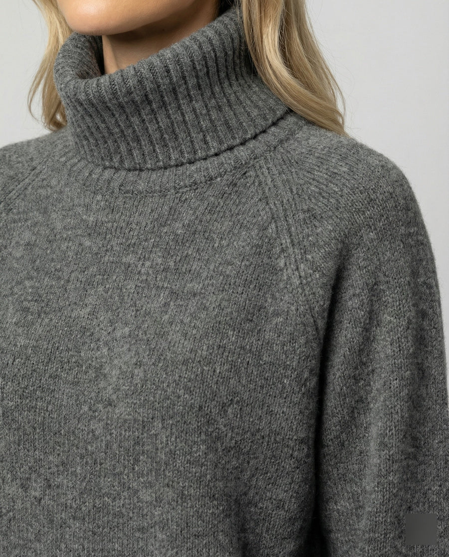Zita Oversized Turtleneck Knit Sweater