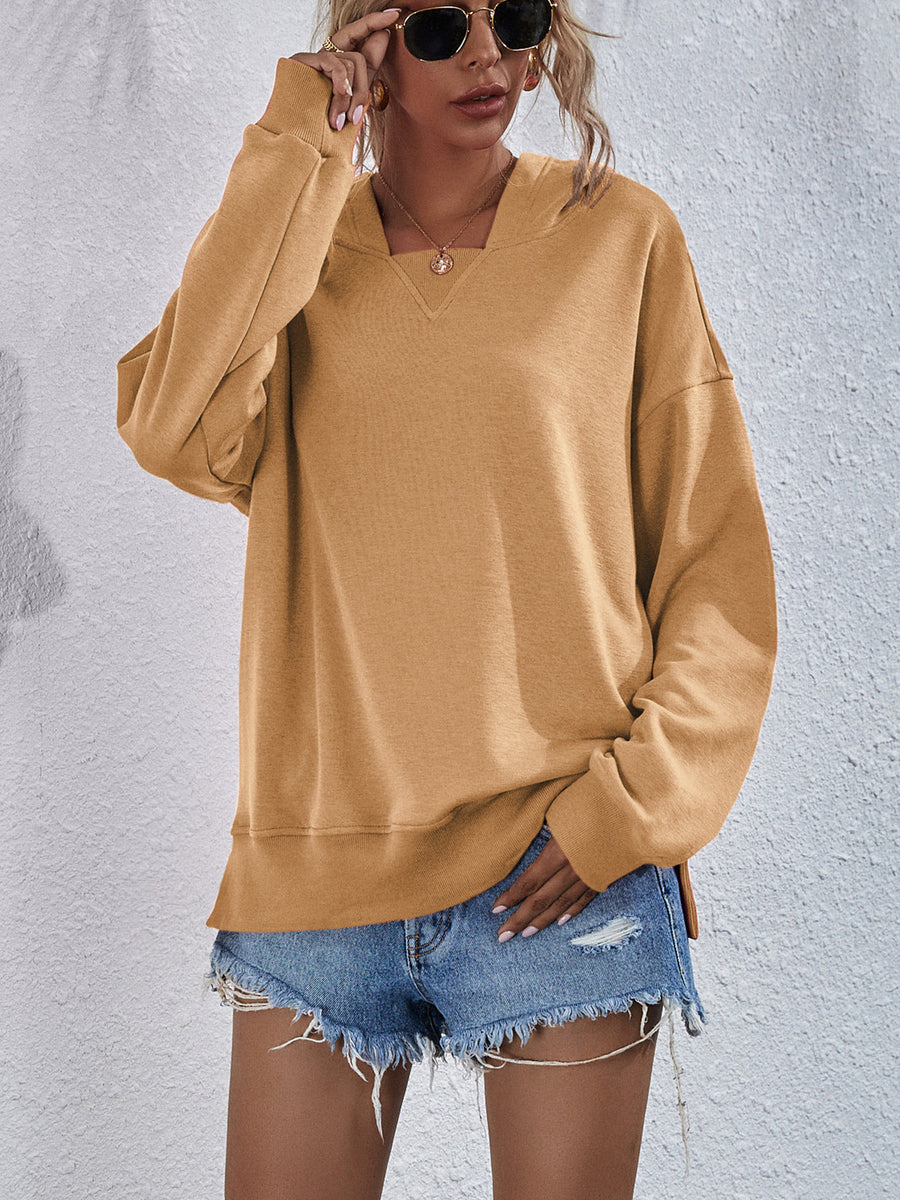 Skylar Oversized V Neck Hoodie