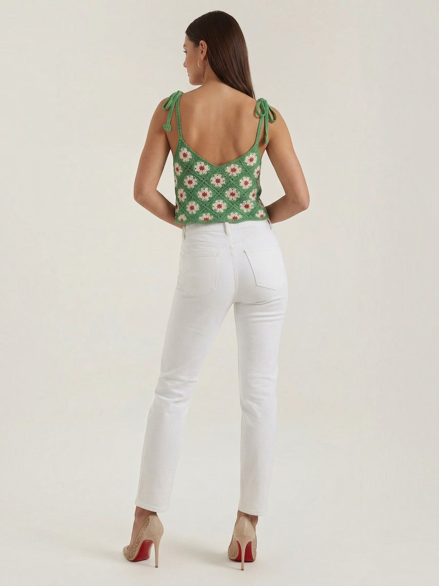 Gretchen Floral Crochet Cami Top