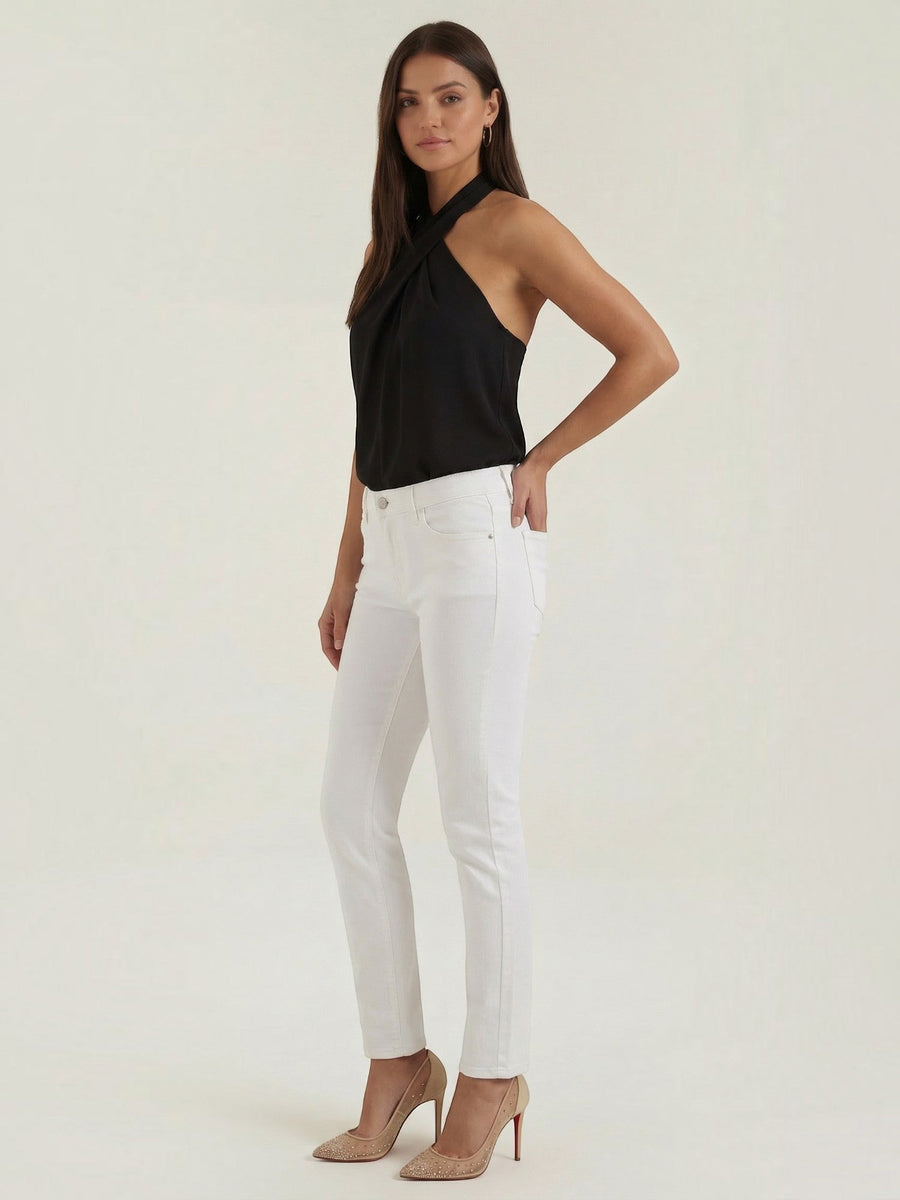 Gina Cross Halter Neck Fitted Top