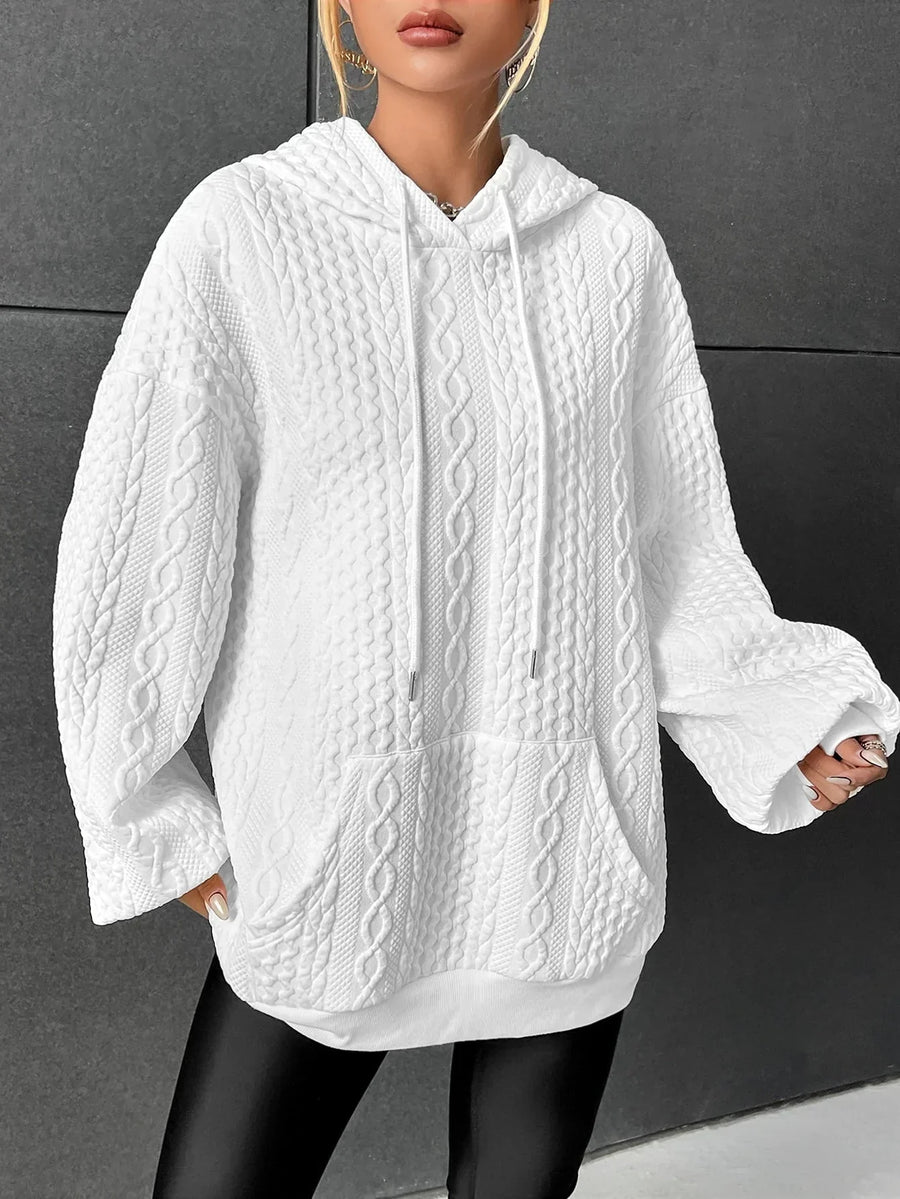 Luzia Oversized Cable Knit Hoodie