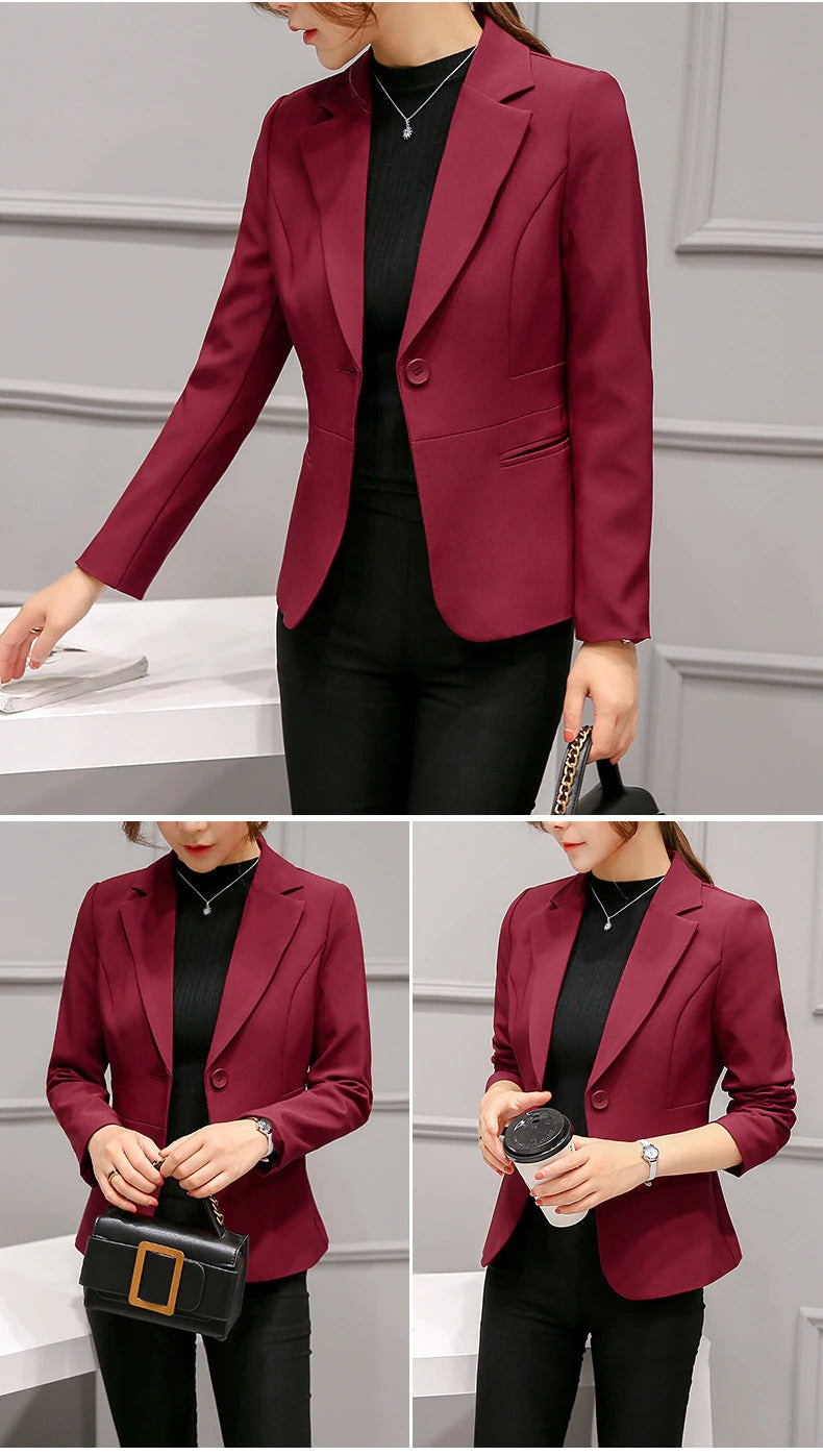 Tabea Fitted One Button Blazer
