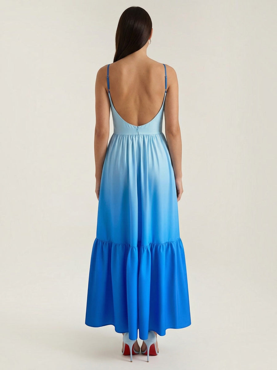 Laura Ombre Cut Out Tiered Maxi Dress