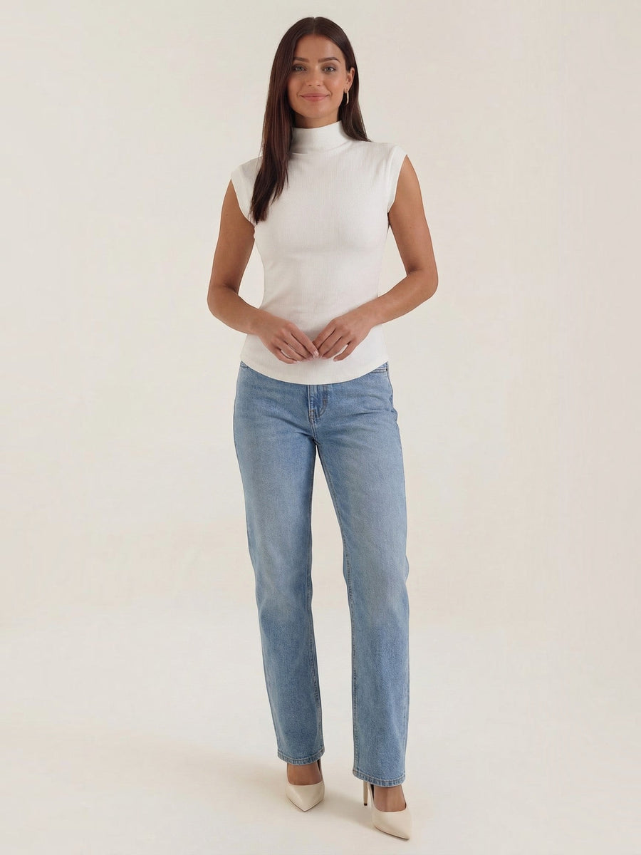 Cassandra Ribbed Turtleneck Top