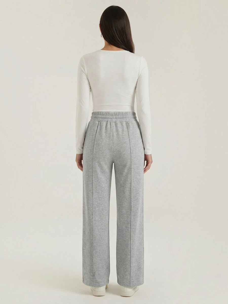 Ellie Wide Leg Elastic Waist Joggers