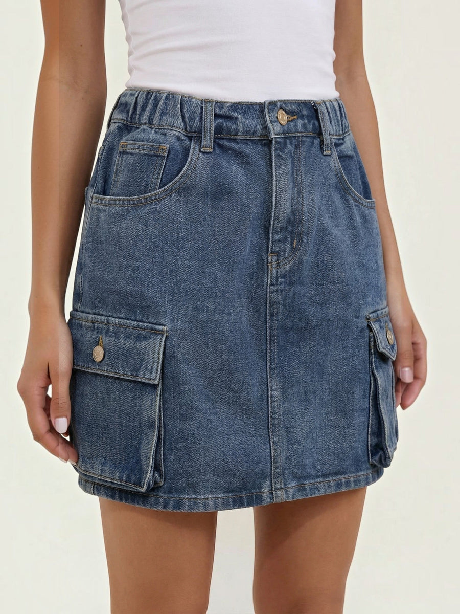 Ivy Cotton Cargo Mini Skirt