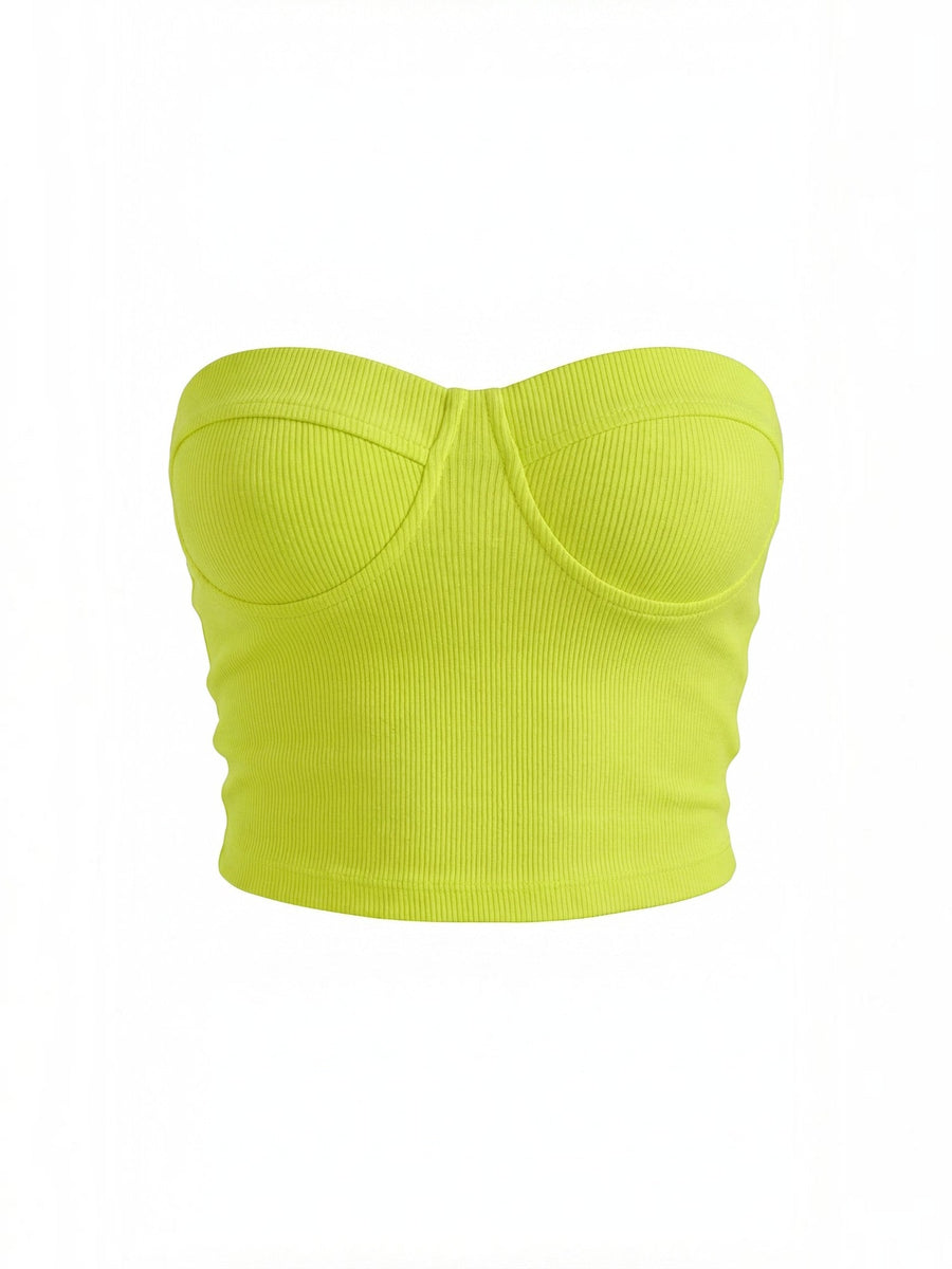Hermione Strapless Corset Style Knit Top