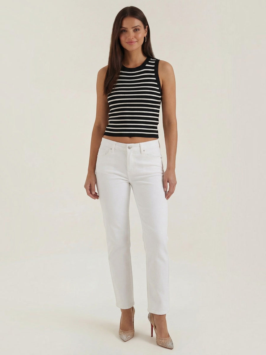 Heloise Striped Knit Crop Top