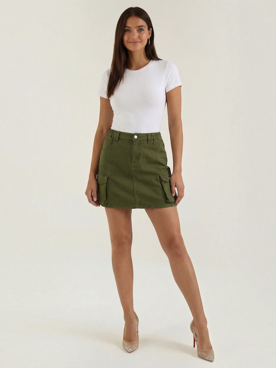 Ivy Cotton Cargo Mini Skirt