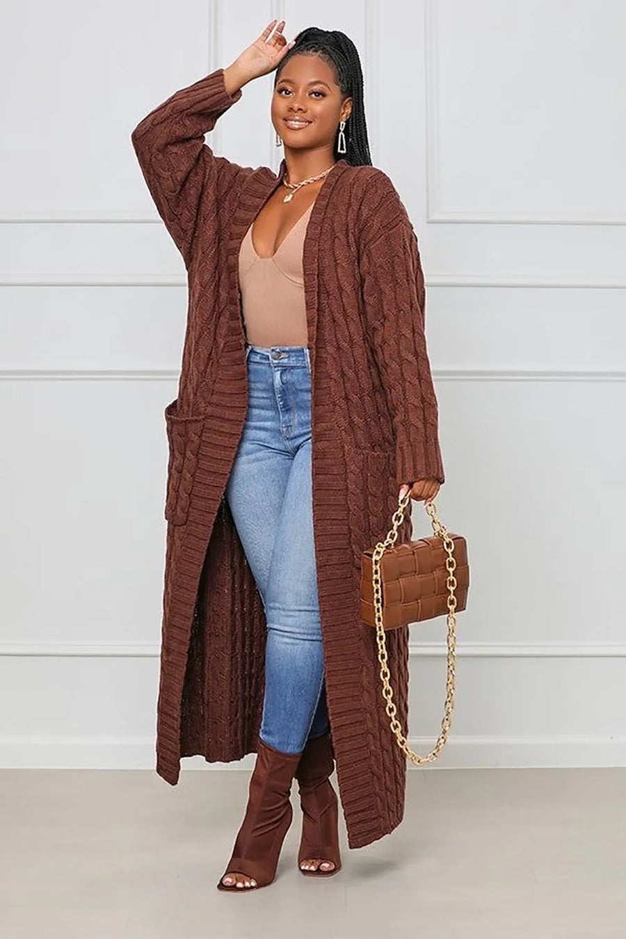 Romilly Long V Neck Cardigan