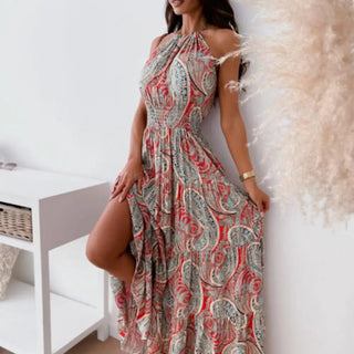 Jette - Halter Maxi Dress - Off-Shoulder Backless