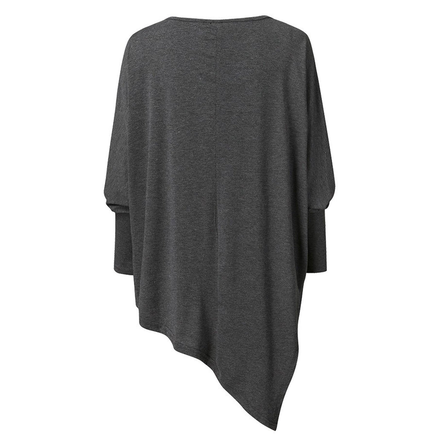 Maeva Asymmetric Hem Oversized Boat Neck Sweater