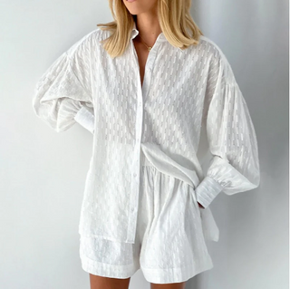 Esther - Beach Outfit - Blouse with Shorts