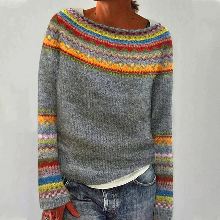 Signe Fair Isle Crew Neck Sweater