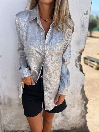 Sofie - Metallic blouse - Glitter blouse