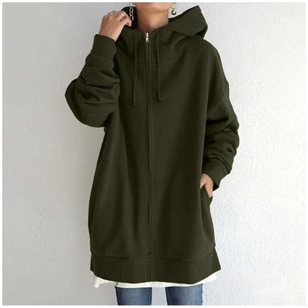 Aaleyah Oversized Insulated Zip Hoodie Jacket
