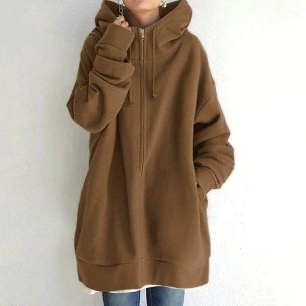 Aaleyah Oversized Insulated Zip Hoodie Jacket