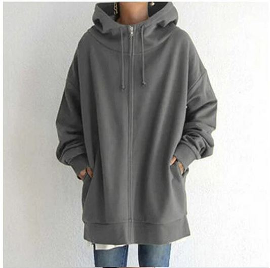 Aaleyah Oversized Insulated Zip Hoodie Jacket