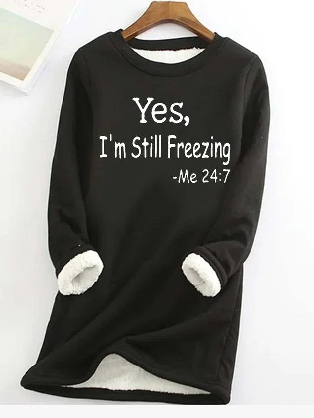 Avery Sherpa Lined Slogan Sweatshirt