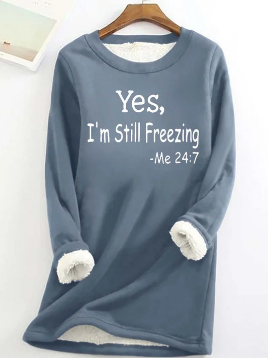 Avery Sherpa Lined Slogan Sweatshirt