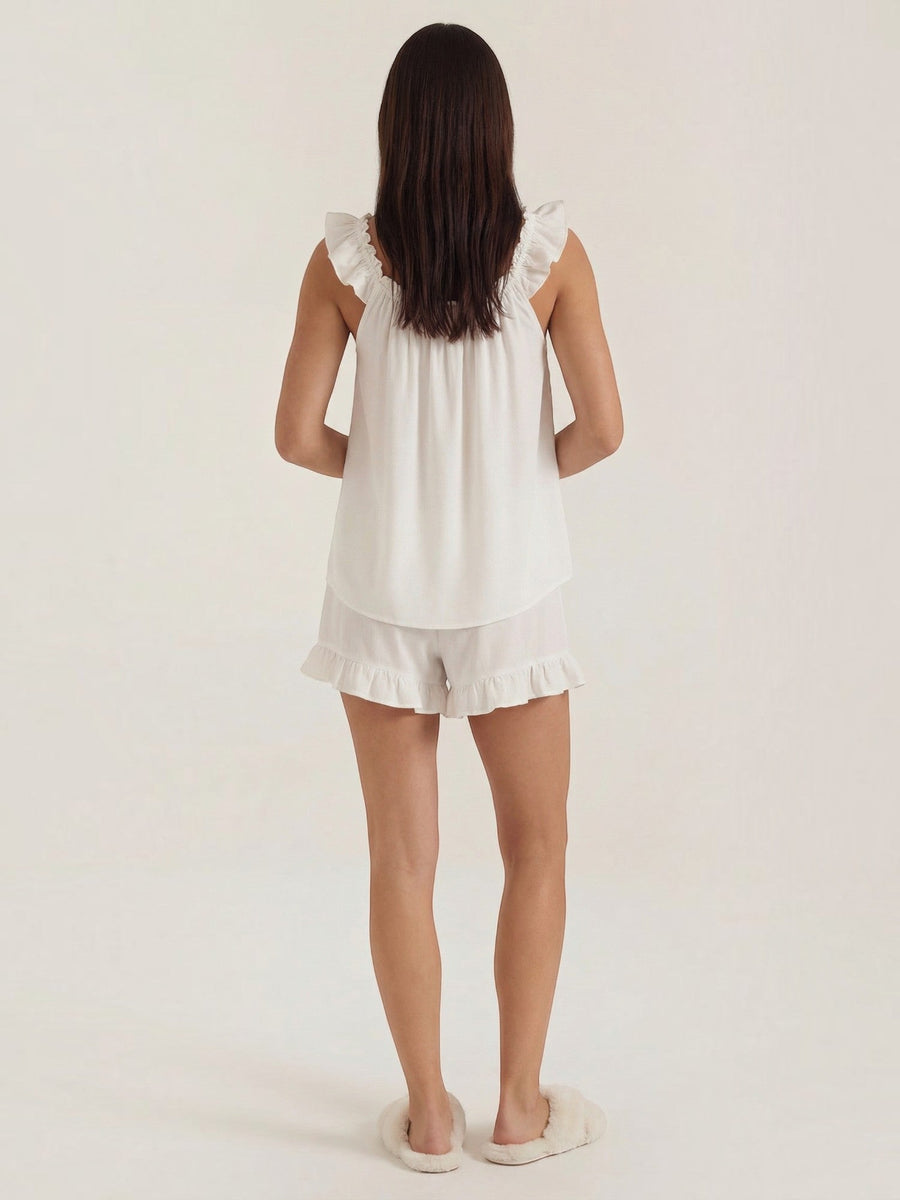 Helen Ruffle Trim Pyjama Set