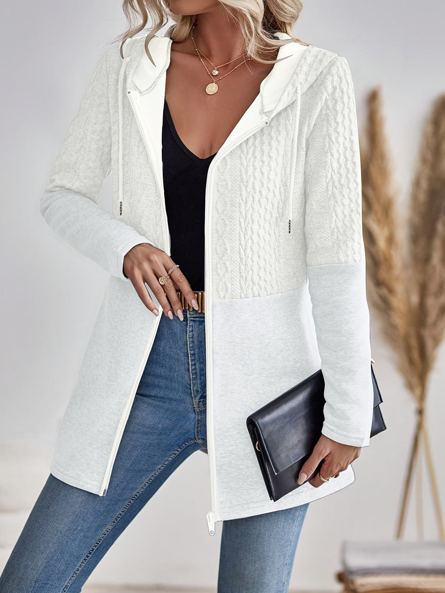 Maelle Knit Zip Up Hoodie