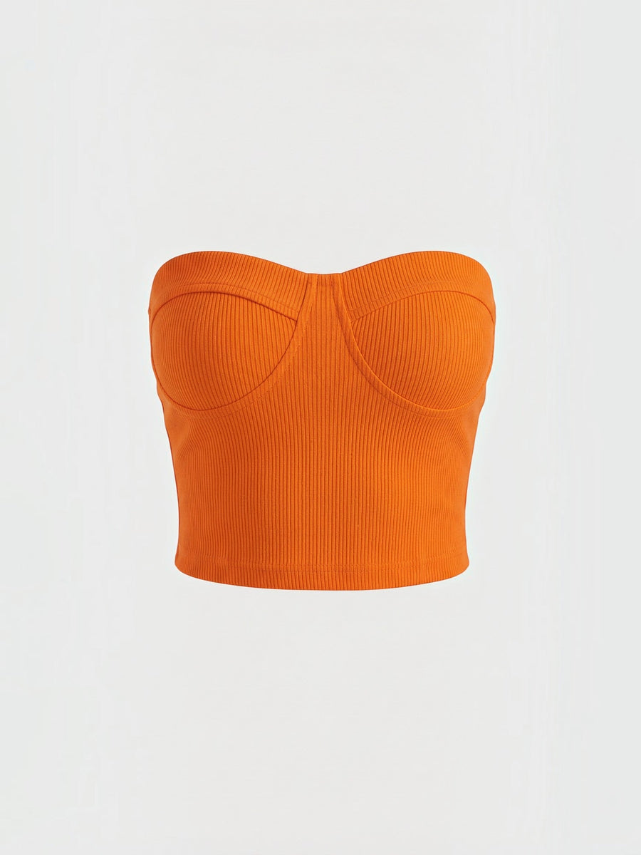 Hermione Strapless Corset Style Knit Top