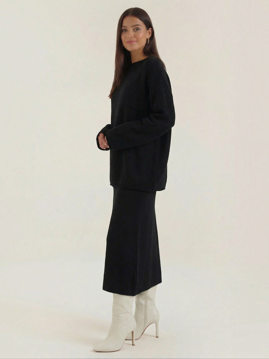 Amy Knit Sweater and Midi Skirt Set