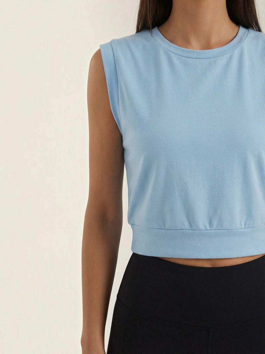 Faye Cotton Blend Crop Tank Top