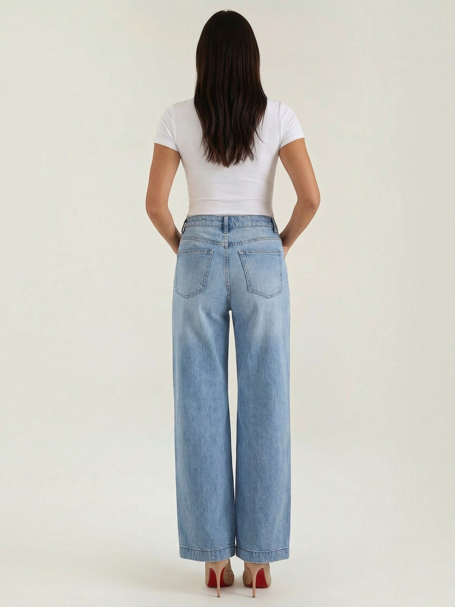 Fiona Light Wash Baggy Jeans