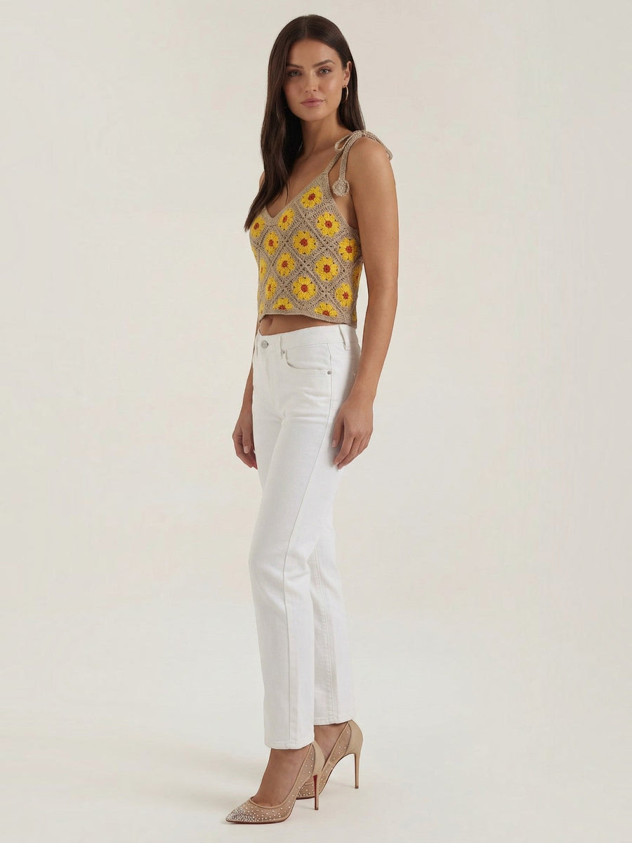 Gretchen Floral Crochet Cami Top