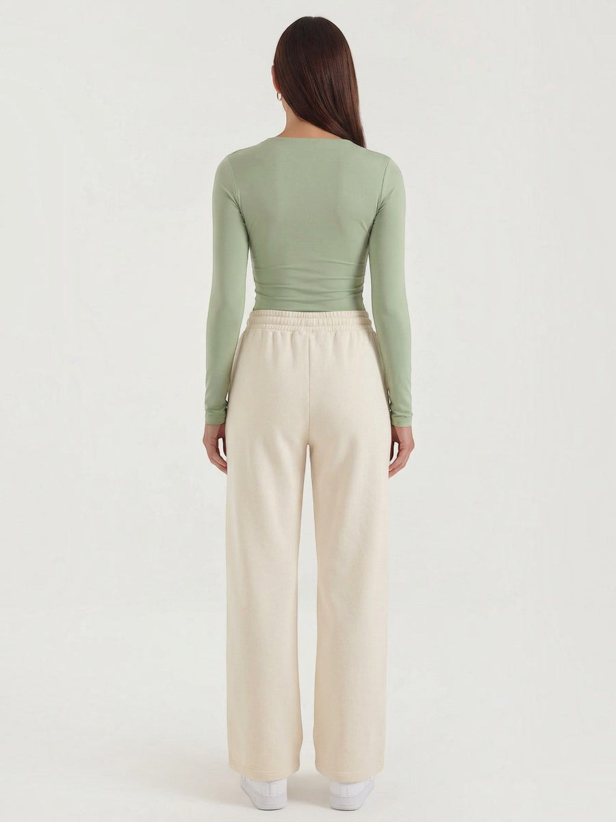 Karen Long Sleeve Cropped Top