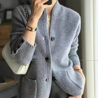 Zaynab - Soft buttoned blazer - Structured knit