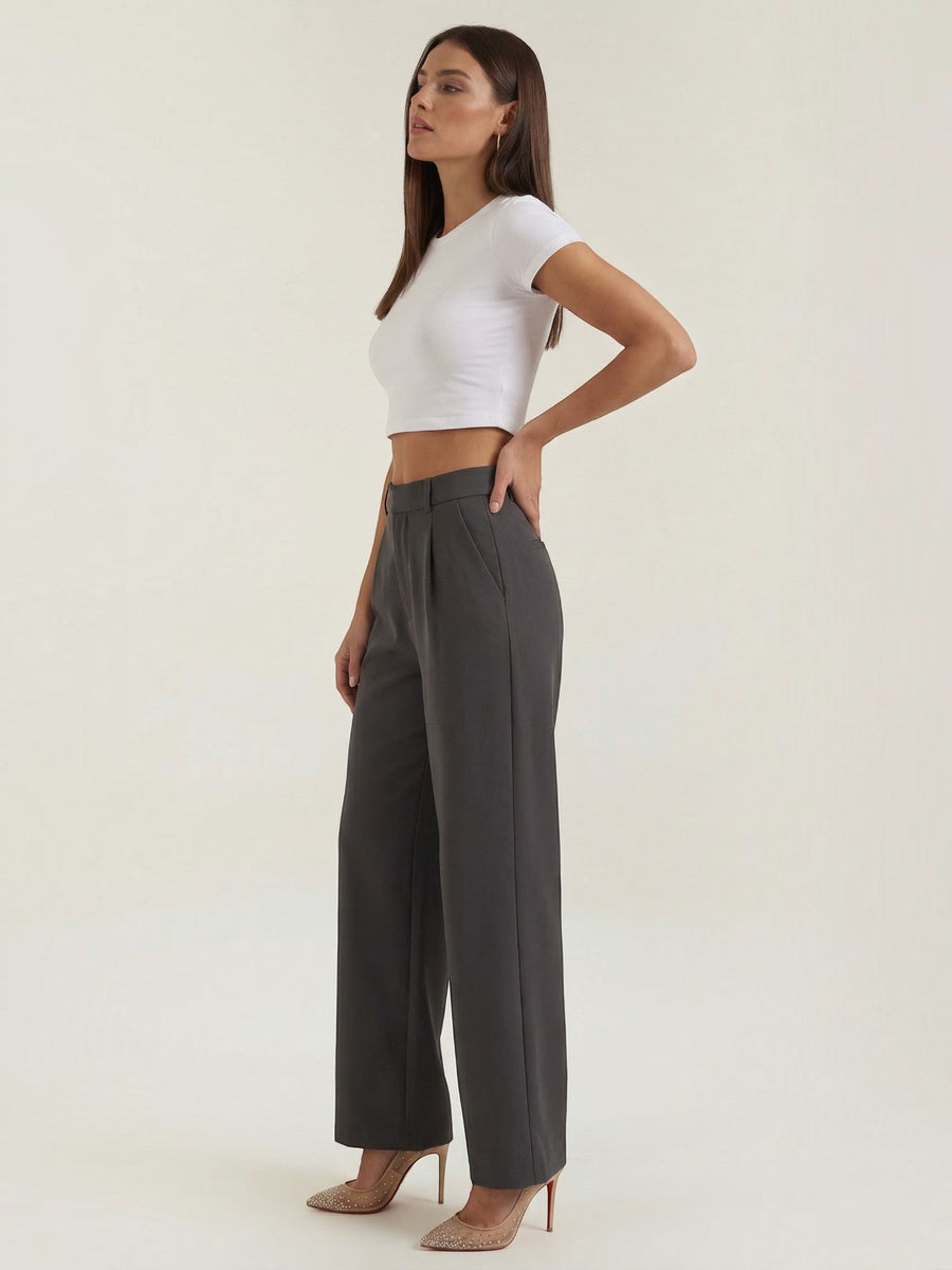 Emma Pleated High Waisted Wide Leg Pants