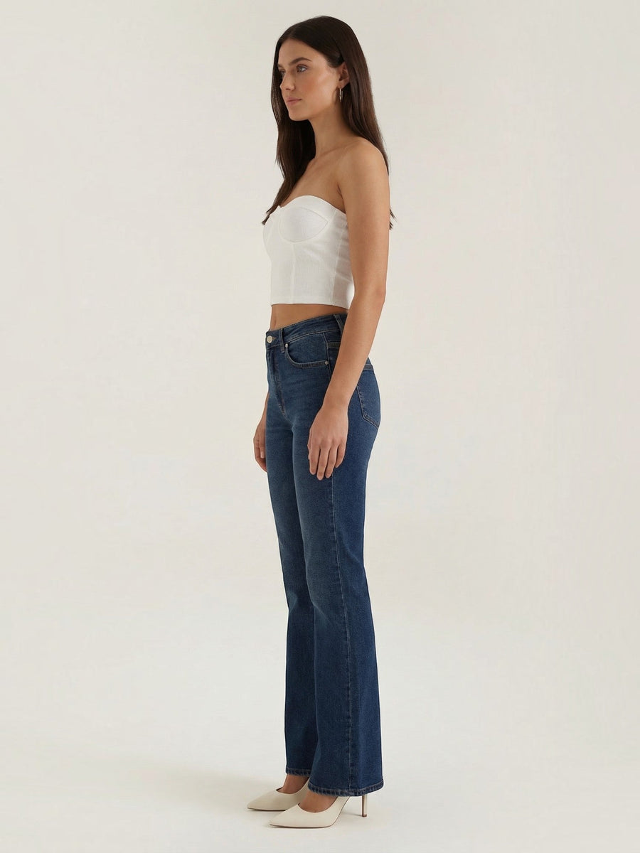 Hermione Strapless Corset Style Knit Top