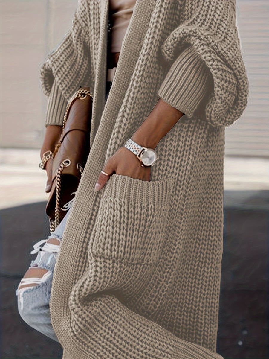 Rosalind Long Knit Cardigan with Pockets